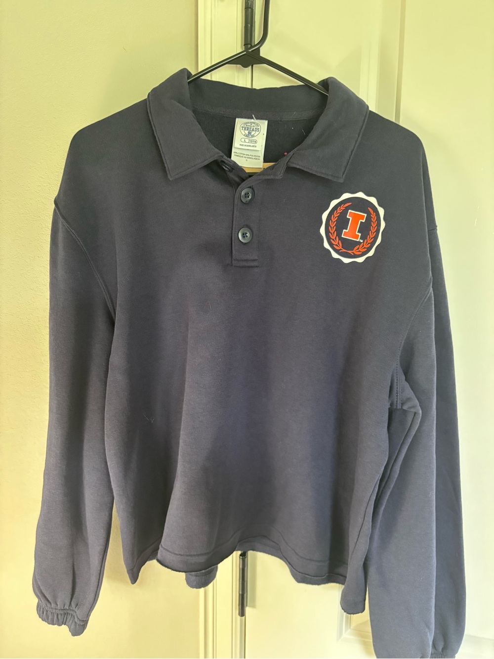Rivalry Threads Navy Pullover with Orange Crest
